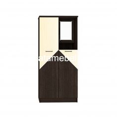 Lemari Pakaian 2 Pintu - GARVANI SIMON 2P / French Walnut- White Cream